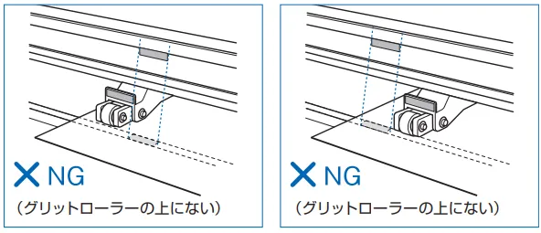 CE8000-40/60 プッシュローラーの正しい位置合わせ方法を教えてください – グラフテックサポートセンター