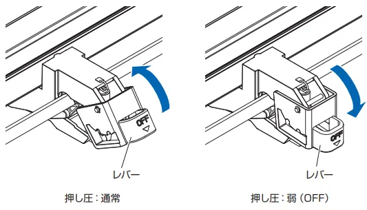 CE8000-130 押し圧を切り替える方法を教えてください – グラフテックサポートセンター